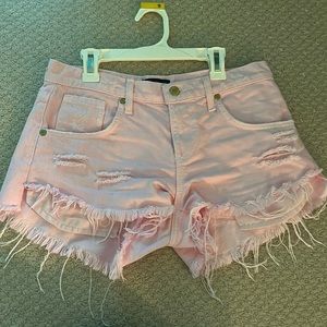 Ramy brook Christy low rise pink jean shorts size 25 runs big in waist